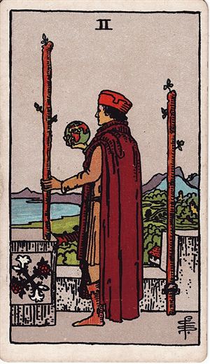 Dos de Bastos (Two of Wands)