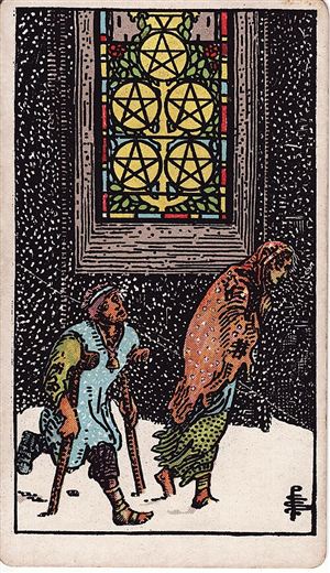 Cinco de Oros (Five of Pentacles)